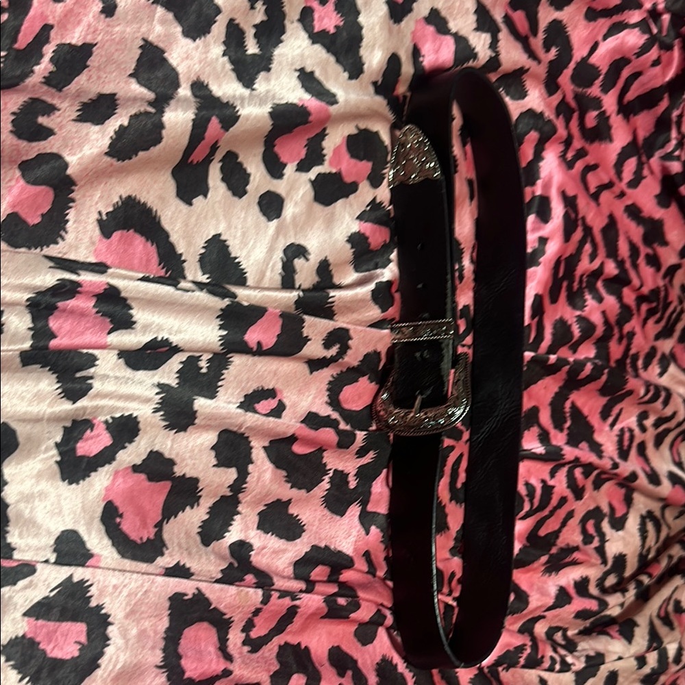 Elegant Black Belt with Silver Accents